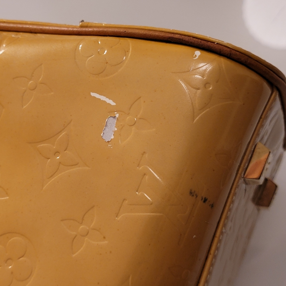 Louis Vuitton Monogram Vernis Yellow Bowling Style Handbag See Pics - Picture 16 of 16